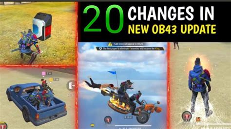 Top 20 Biggest Changes In Free Fire After New Ob43 Update Free Fire