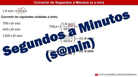 Convertir De Segundos A Minutos S A Min Ejercicios Resueltos Youtube