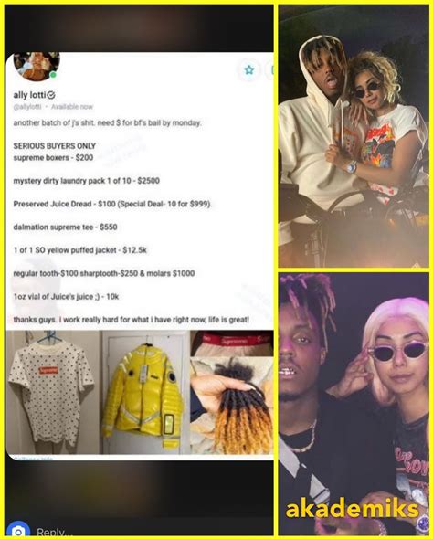 Posted By Akademiks Juice Wrld Ex Girlfriend Selling His Hair On Onlyfans Is Dat P Pixwox