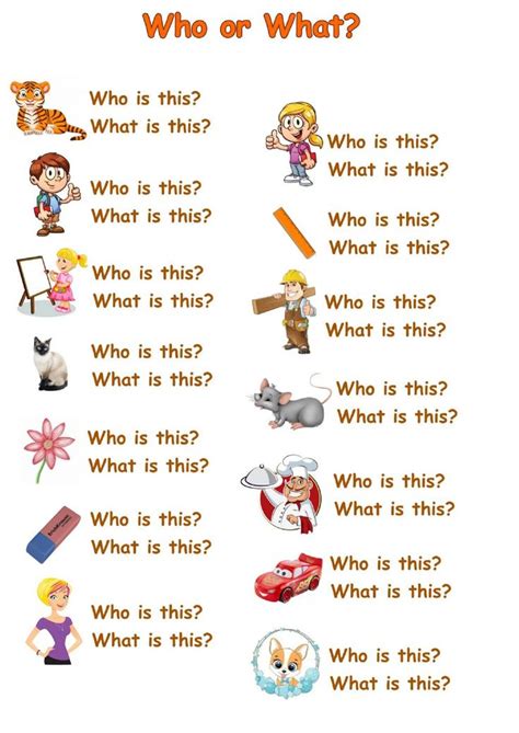 Question Words Online Worksheet For 1 2 You Can Do The Exercises