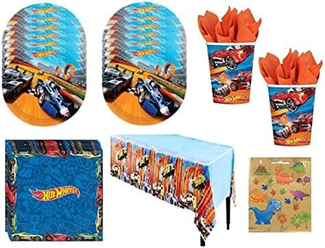 Amazon Amscan Hot Wheels Birthday Party Bundle Set Includes Lunch Paper Plates Lunch