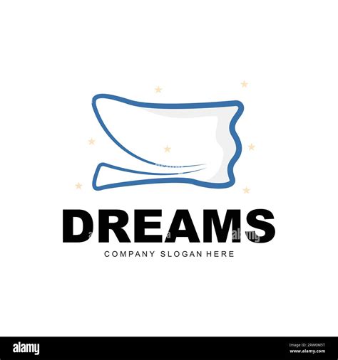 Pillow Logo Bed Design Dream And Sleeping Template Icon Vector Stock