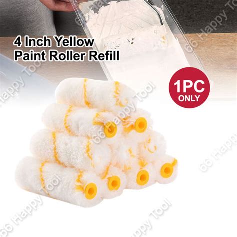 Inch Paint Roller Refill Mm White With Yellow Line Roller Paint