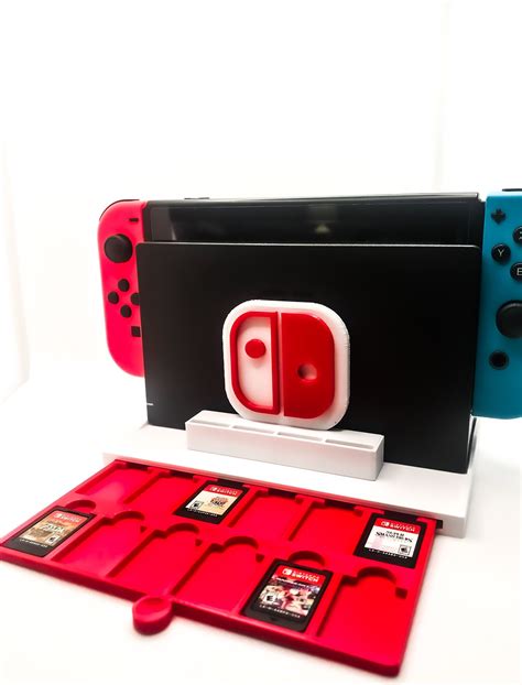 3d Printed Nintendo Switch Dock Stand With Pull Out Cartridge Etsy