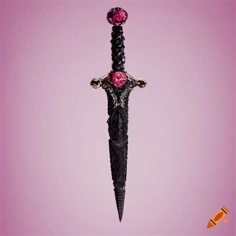 Black Jewelled Dagger With Pink Stones On Craiyon