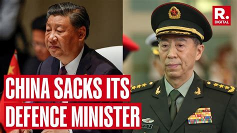 China Announces Removal Of Missing Defence Minister Li Shangfu With Little Explanation Youtube