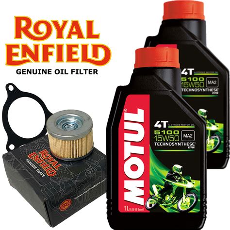 Royal Enfield Himalayan Engine Oil 15w50 And Genuine Oil Filter Kit 2 X 1 Litre Ebay