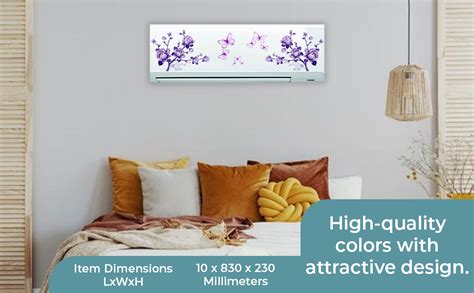 Divinedesigns™ Vinyl Colorful Butterflies Air Conditioner Sticker For