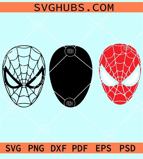 Spiderman Head Svg Spiderman Layered Svg Spiderman Coloring Pages