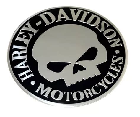 Emblema Caveira Moto Harley Davidson Prata Parcelamento Sem Juros