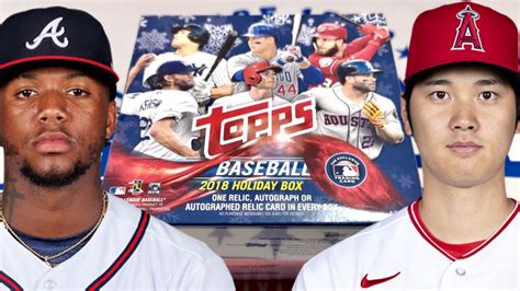 Ohtani And Acuna Rookie Hunt Topps Holiday Mega Box Throwback