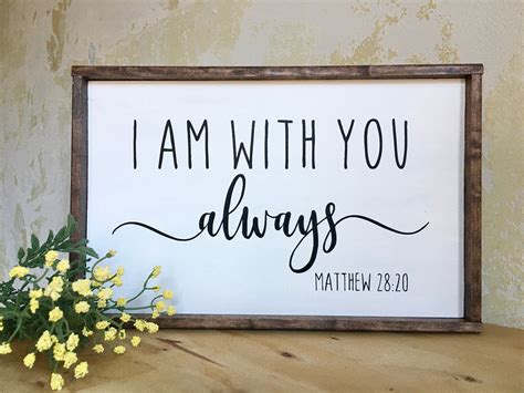 I am with you always /wooden sign wall art/home decor/ hand | Etsy