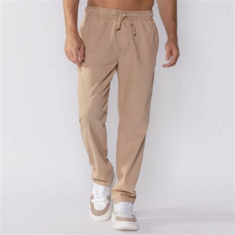 Calça Masculina De Algodão - Calça Masculina De Algodão Thing Caqui