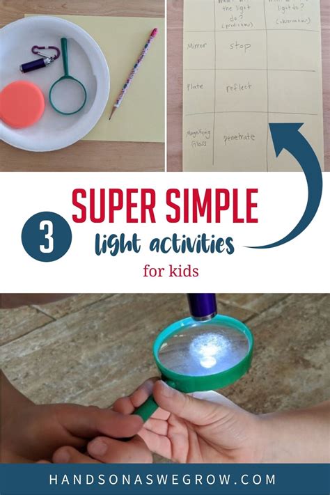 3 Super Simple Light Experiments for Kids to Do | Hands On As We Grow®