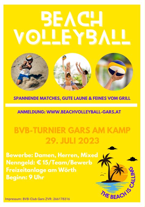 BVB Turnier Gars 29 Juli 2023 Beachvolleyball Club Gars Am Kamp