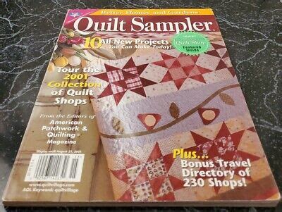 Q13 BETTER HOMES GARDENS QUILT SAMPLER MAGAZINE 2001 EBay