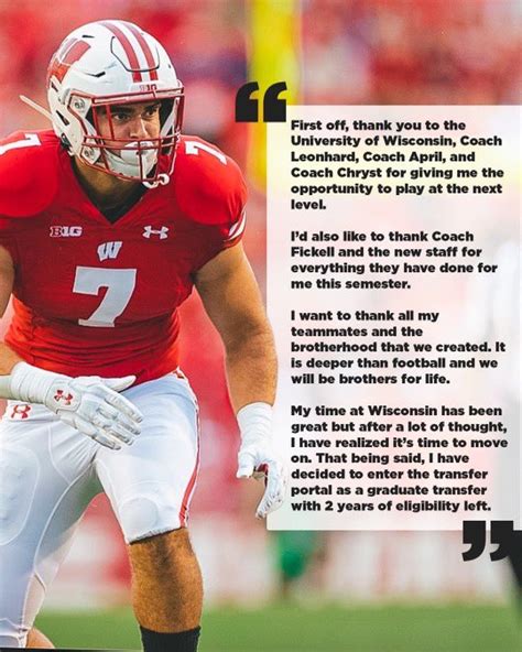 College Transfer Portal On Twitter Wisconsin LB Spencer Lytle Has