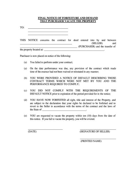 Nevada Land Contract Forfeiture Forms Printable Printable Forms Free