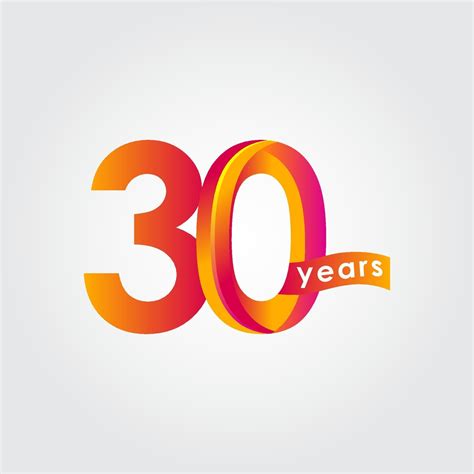 30 Years Anniversary Celebration Vector Template Design Illustration 2114565 Vector Art At Vecteezy