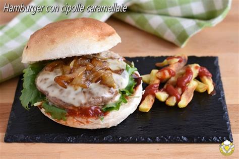 Hamburger Con Cipolle Caramellate Ricetta FACILE Hamburger Americano