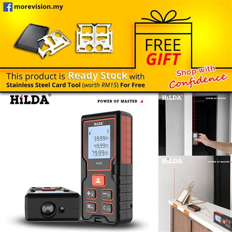 Hilda Laser Rangefinder 40 60 80 100m Distance Meter Digital High