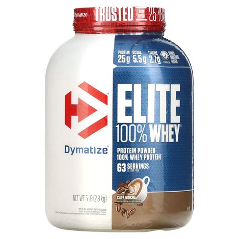 Dymatize Elite Whey Protein Powder Cafe Mocha Lb Kg