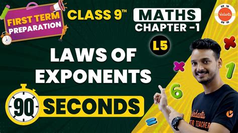 Laws Of Exponents One Shot 90 Seconds Numbers System Cbse Class 9 Maths Chapter 1 Ncert