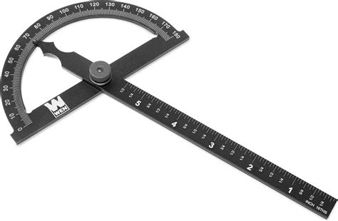 Forogore Stainless Steel Protractor Degrees Two Arm Ruler