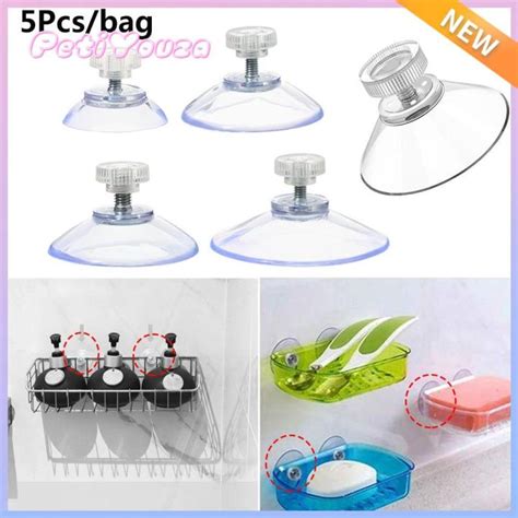 5Pcs Household Screw Wall Rack Storage Hanger Transparent Rails With