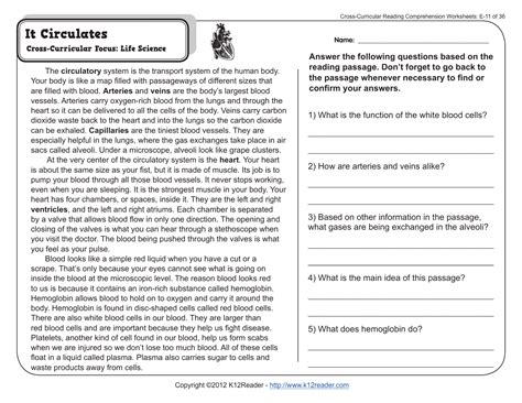 Grade 5 Reading Comprehension Worksheets