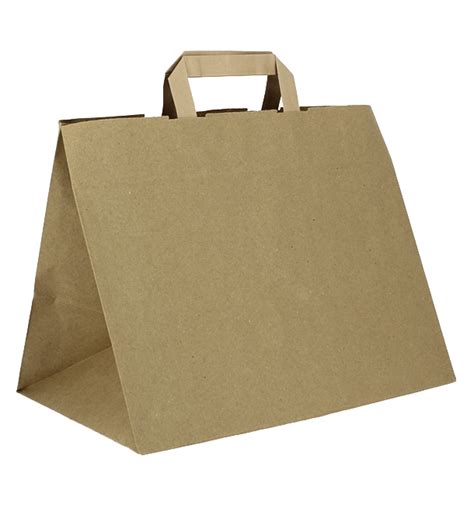 Bolsas de Papel Asa Plana Kraft 80g m² 32 21x26cm 250 Uds