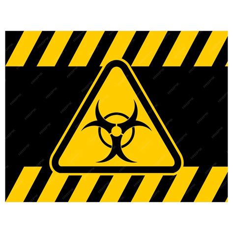 Premium Vector Caution Biological Hazard Sign Vector