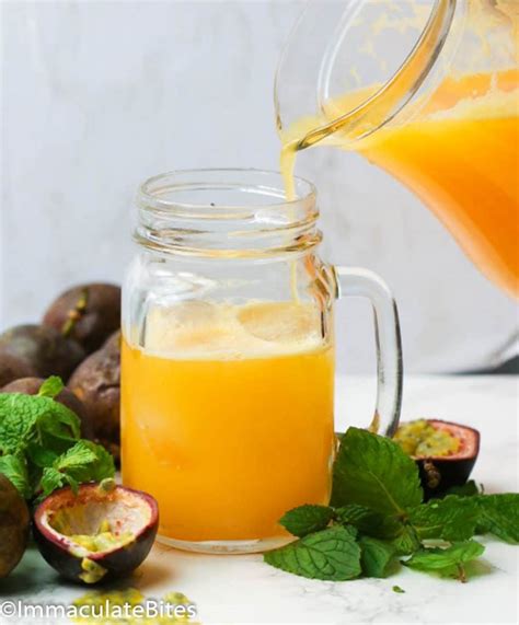 How To Make Passion Fruit Juice Immaculate Bites