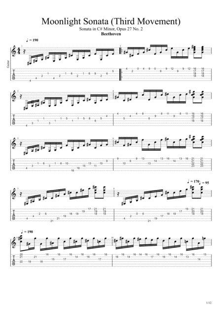 Moonlight Sonata Guitar Chords