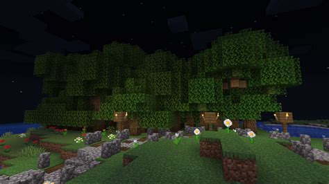 Quick Tip If You Want To Create A Tall And Dense Forest Putting Lots Of Oak Saplings One Block