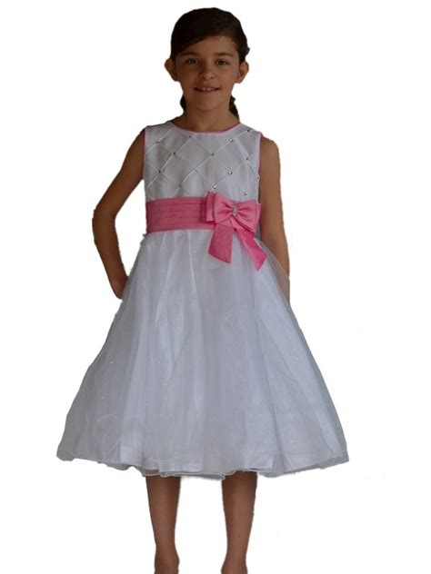 Robe De Cérémonie Fille Rose Pas Chère Lea