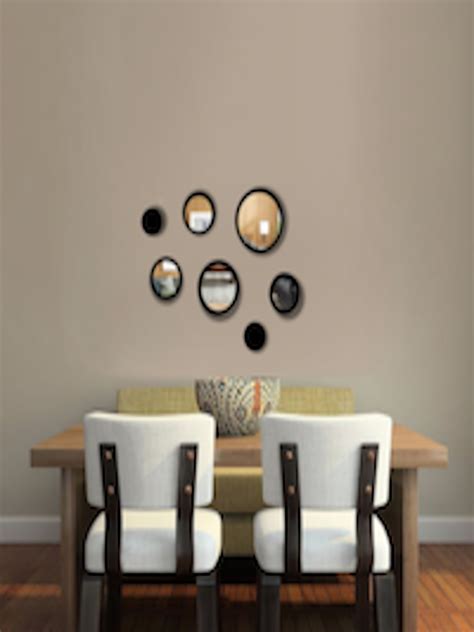 Buy Vah Kya Bat Hai Black Pieces Round Decorative Wall Mirror