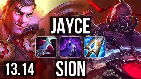 Jayce Vs Sion Top 1 9m Mastery 1000 Games 11 3 11 Dominating