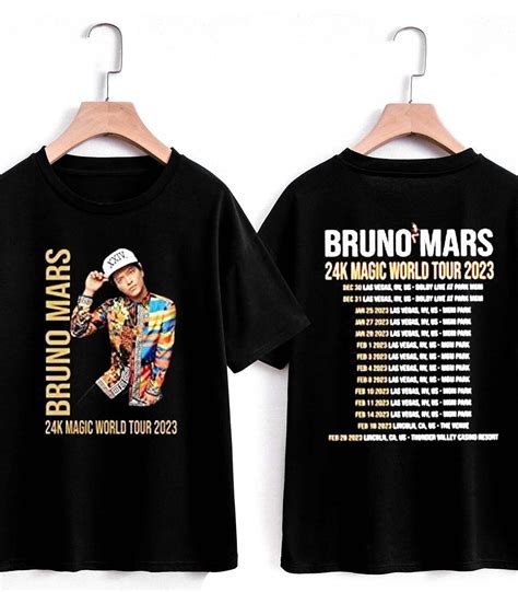 Bruno Mars World Tour 2023 Merch, Bruno Mars Dolby Live, Las Vegas T ...