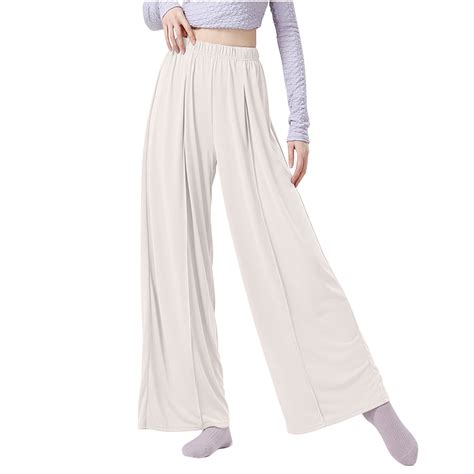 Xflwam Dance Wide Leg Yoga Pants For Women Palazzo High Waisted Flowy Lounge Pants