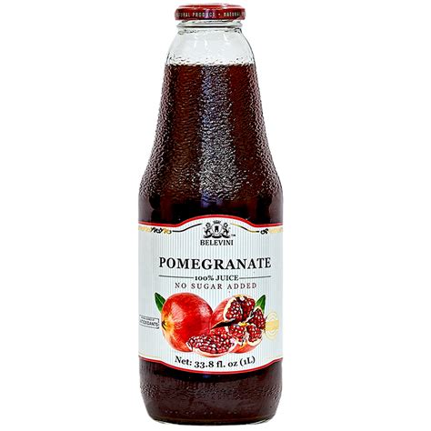 Belevini Pomegranate Fresh Juice No Sugar Added Mamtakim