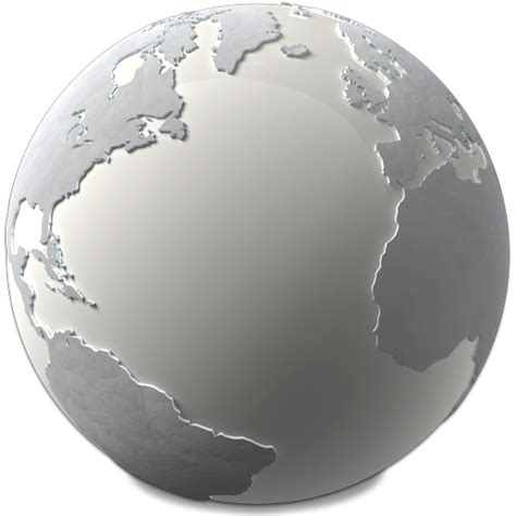 Black And White Earth Icon Png