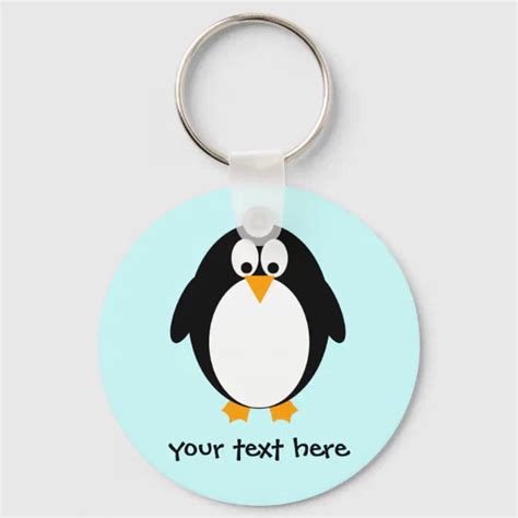 Cute Penguin Keychain Zazzle