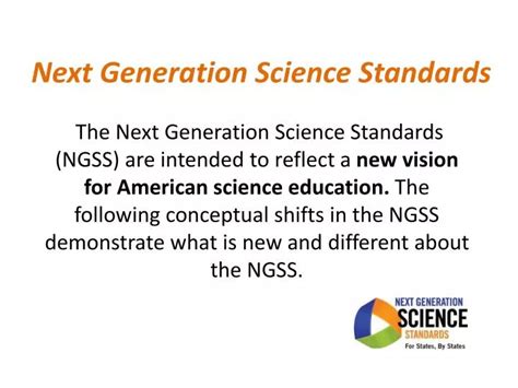 Ppt Next Generation Science Standards Powerpoint Presentation Free