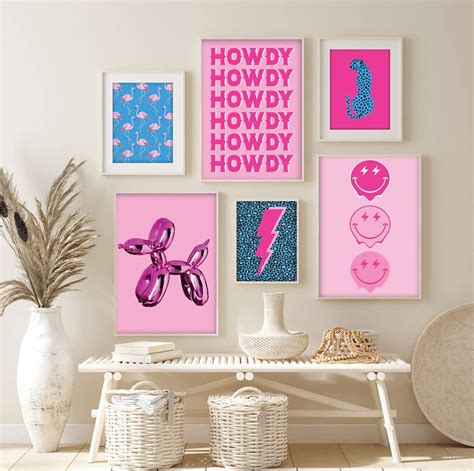 Katie Doodle Preppy Room Decor Aesthetic Tiktok Wall Collage Set Cool Preppy Wall Decor