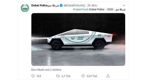 Tesla Cybertruck Einsatz Bei Polizei Ambulanz Und Pizza Service