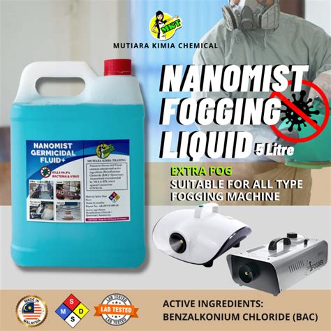 Mkt L Fogging Liquid Disinfectant Sanitiser Sanitizer Nanomist Nano