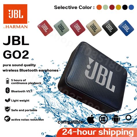 Jbl Go 2 Wireless Bluetooth Speaker Jbl Go2 Ipx7 Waterproof Outdoor