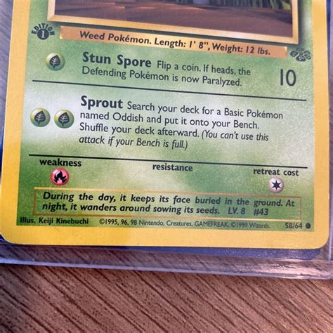 Pokemon Toys Oddish St Edition Pokmon Card Jungle Poshmark