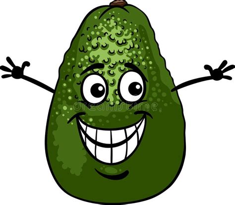 Funny Avocado Fruit Cartoon Illustration Stock Vector Image 31542849